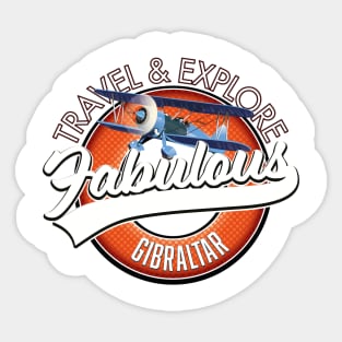 travel explore fabulous Gibraltar logo Sticker